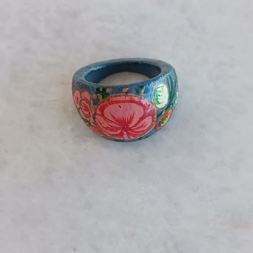 Wooden ring hand-painted like new