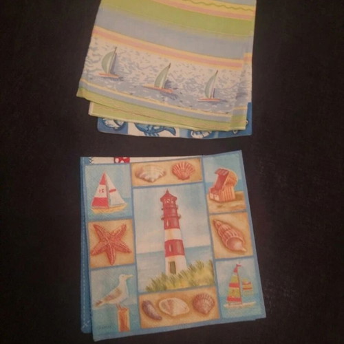Napkins with summer theme like new for decoupage