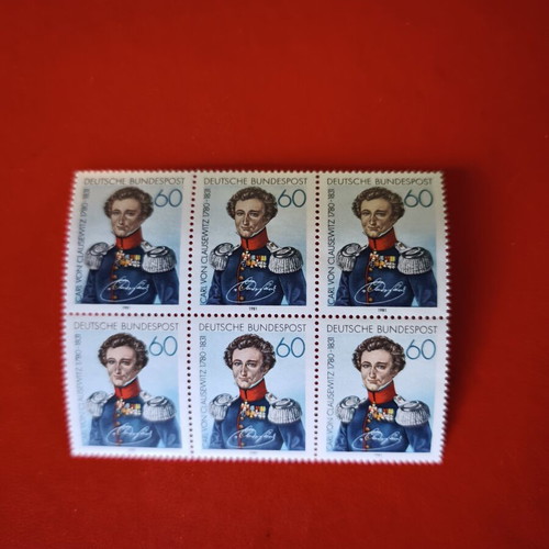 Germany 1981 stamp set used, Carl von Clausewitz military history