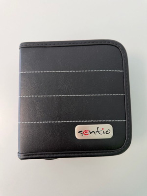 CD case with zipper like new, holds about 50 CDs
