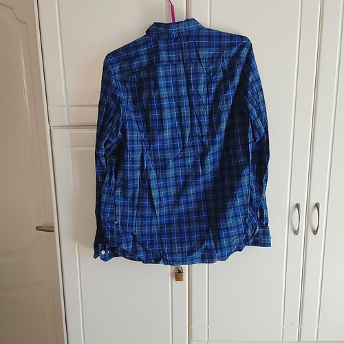 Nautica classic fit men's shirt size M like new, blue checkered