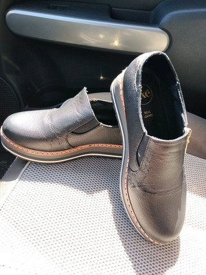 Exè slip on shoes used with gold zipper and thick sole size 38