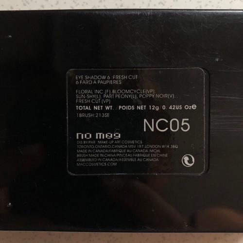 MAC eyeshadow palette used with unique design