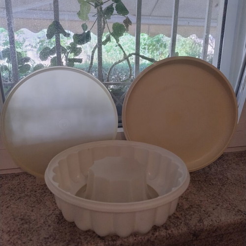 Tupperware mold with tray and lid for jelly and pilaf