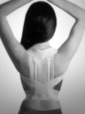 Ρυθμιζόμενος Νάρθηκας Πλάτης Med Textile σε Μπεζ Χρώμα, σαν καινούργιος, Small