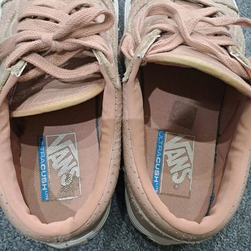 Vans women's leather shoes used pink size 37