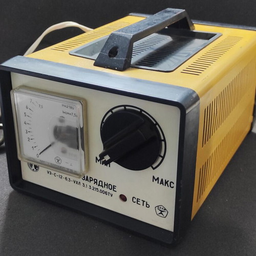 Vintage car battery charger used from the USSR