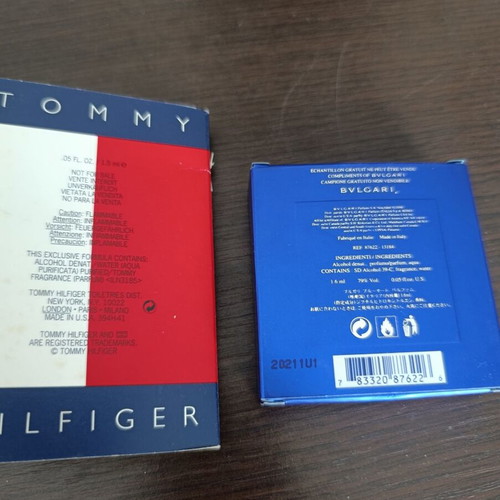 Tommy Hilfiger and Bulgari Vintage Perfume Samples used, collectible