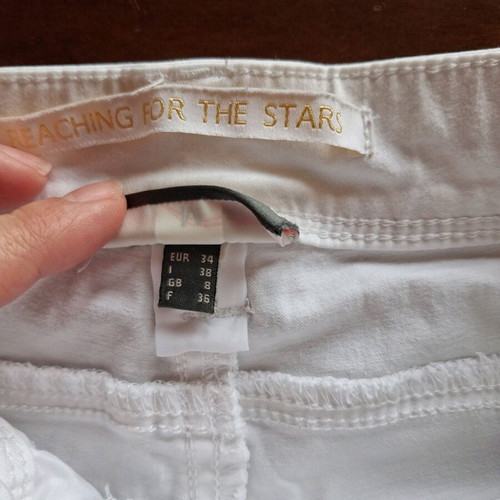 Capri pants used, 5-pocket, white, Street One, size 34