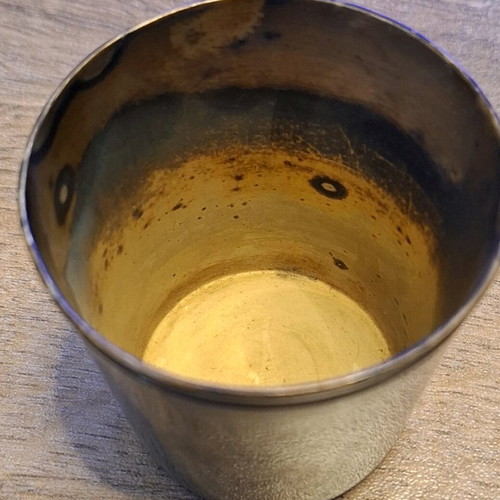 Christofle silver-plated cup used, 1960s vintage