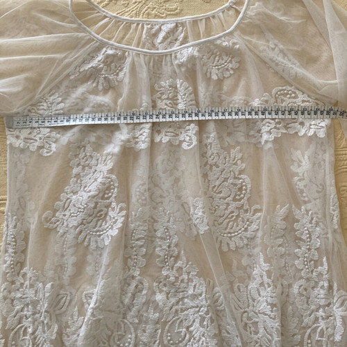 Transparent cream blouse size large - medium like new