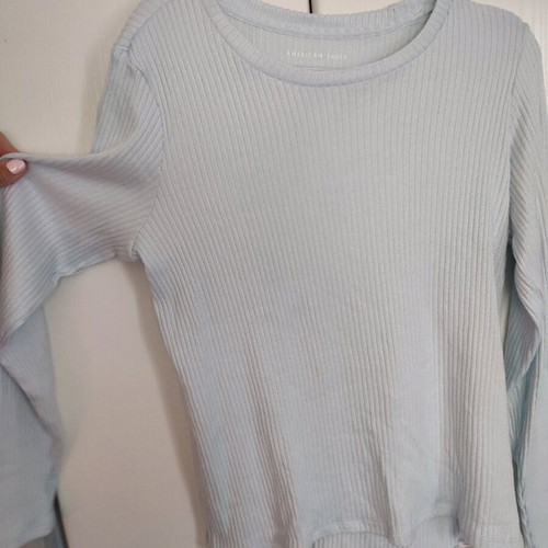 American Eagle long sleeve shirt baby blue like new, Small
