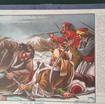 Χρωμολιθόγραφος σχολικός χάρτης 1821 Η μάχη της Αραχώβης καινούργιος