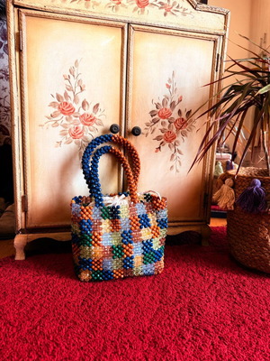 Zara Beaded Multicolour Handbag like new