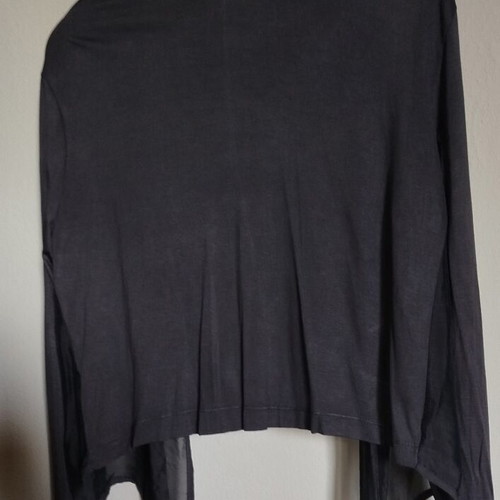 Summer cardigan like new, gray, lightweight with silk front and cotton back, size M