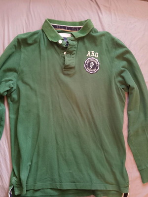 Just Polo Buenos Aires long-sleeve polo shirt used, size L, green