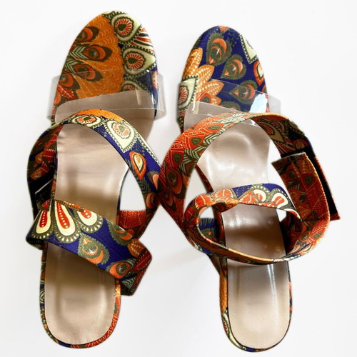 Shein colorful sandals with 10 cm heel new, size 37