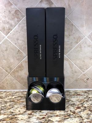 Двойна поставка за капсули Nespresso Vertuo 3D принтирана нова