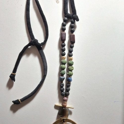 Witch Boho necklace like new, colorful and black