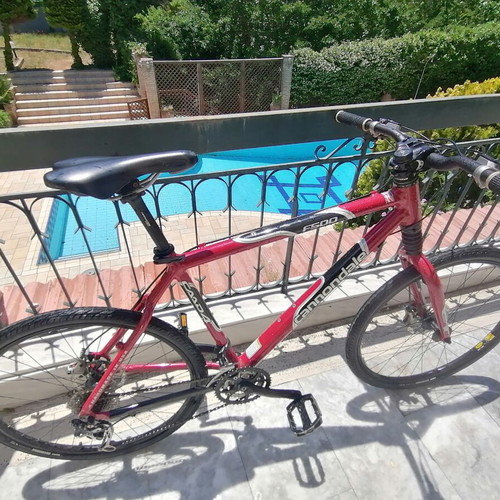 Cannondale F500 Lava Red CD4 Fatty mountain bike used, 26 inch, disc brakes