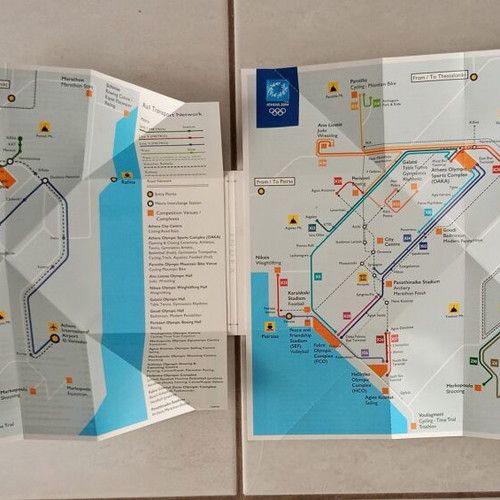 Athens 2004 Olympic Games map used, official transportation