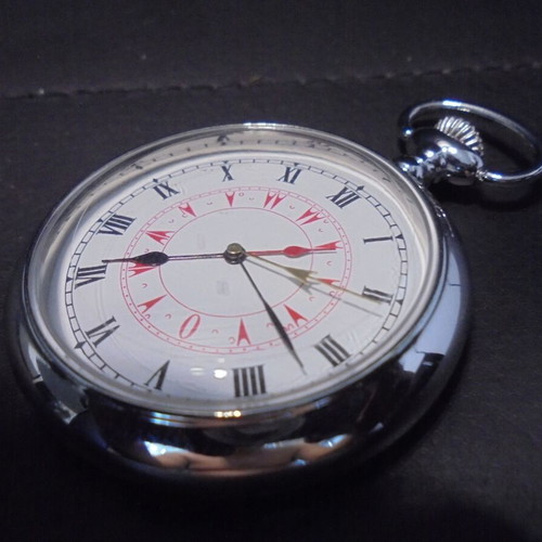 Pocket watch new, quartz mechanism, classic vintage design