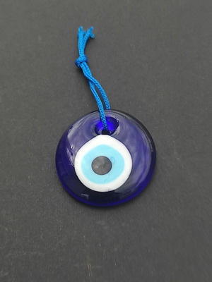 Traditional glass amulet like new, blue evil eye protection