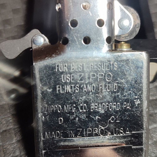 Zippo silver lighter 2001