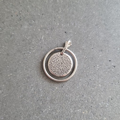 Pendant with Aquarius zodiac sign new, silver color