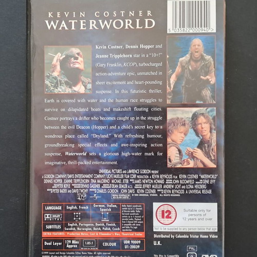 Waterworld DVD like new with English audio and subtitles