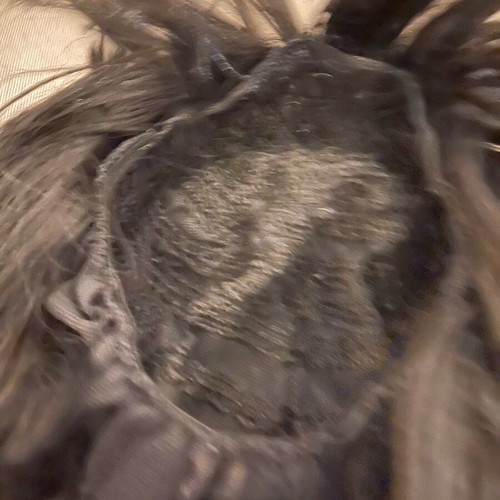 Carnival wig black bob with bangs new