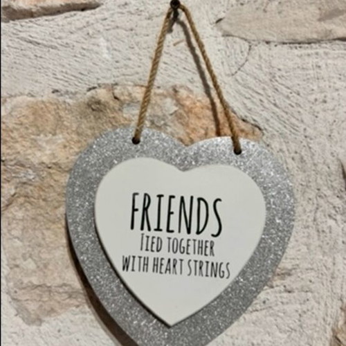 Wall Art “Friends tied together with heart strings” like new