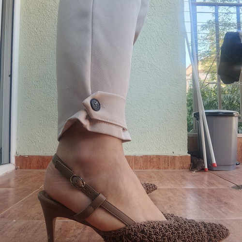 Beige women's pants, made in Italy, size M / 38 / 10