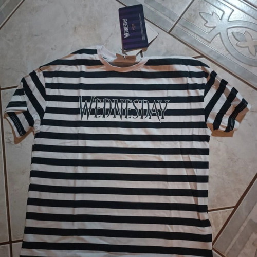 LC Waikiki Wednesday striped T-shirt, black and white, age 11-12