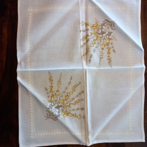 Cotton tablecloth white 235x148 cm with 12 napkins new