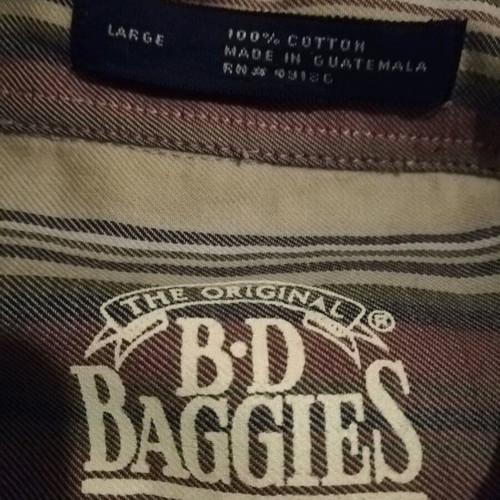 BD Baggies Men’s Long Sleeve Striped Cotton Shirt Like New