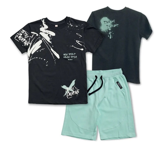 Free Style Boys' Set T-shirt and Bermuda Shorts New Size 16