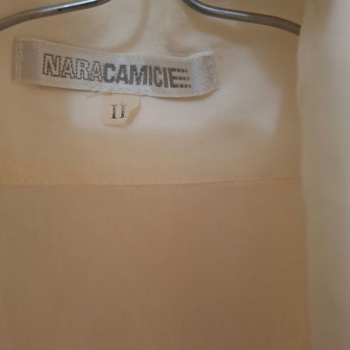 Naracamicie cropped shirt small, new, white, cotton with lace