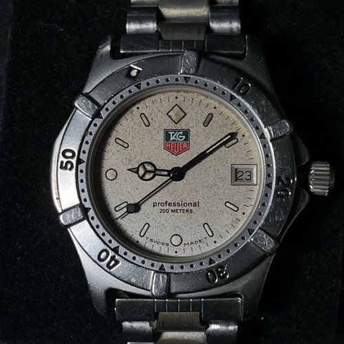 TAG Heuer Professional 200m used men's diving watch silver