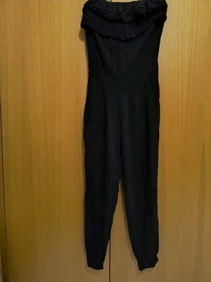 Strapless one-piece jumpsuit like new, viscose and cotton, summer
