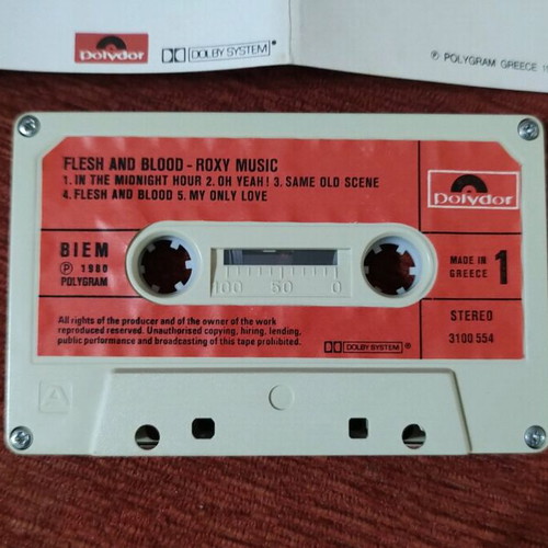 Roxy Music cassette tape like new, pop