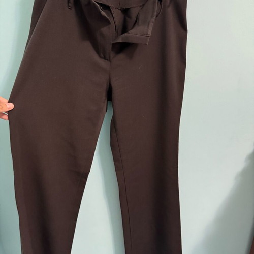Black classic women's pants straight fit used, size L