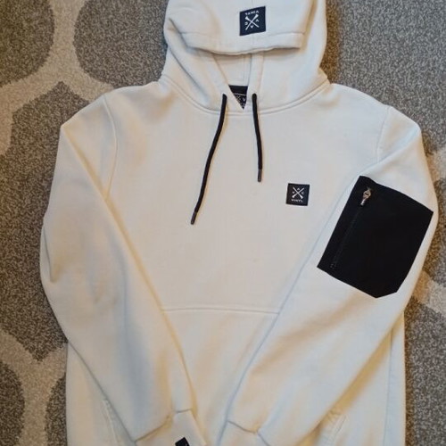 Vinyl sweatshirt like new, size M, black and gray