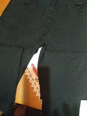 H&M embossed pants black, like new, size XL