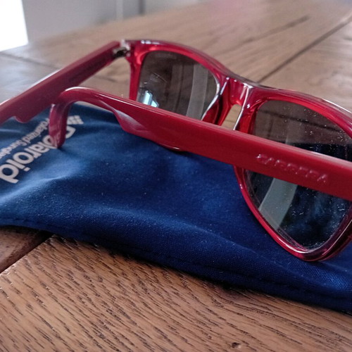 Carrera kids sunglasses used, red with mirror lenses