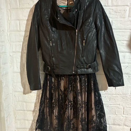 Lace dress like new, black and beige, size L