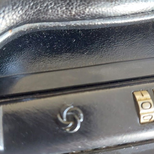 Samsonite vintage leather briefcase used, black