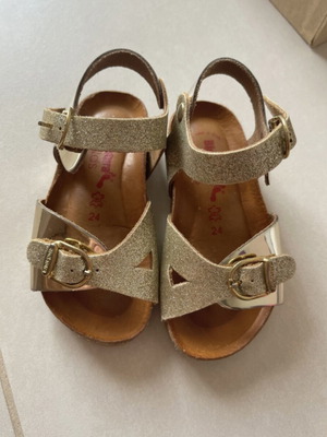 BioNatura πέδιλα χρυσαφί σαν καινούργια, μέγεθος 24