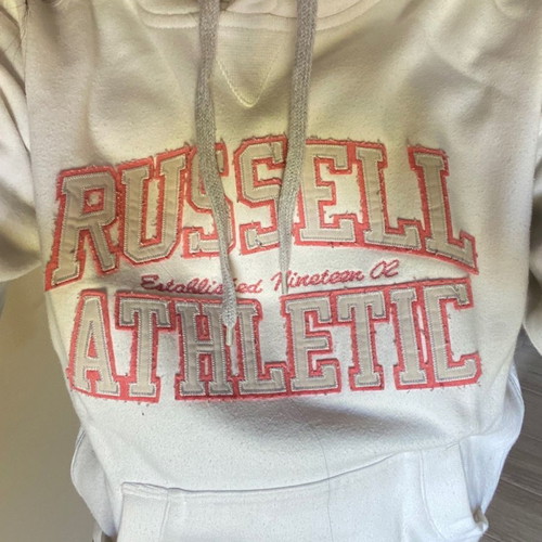 Russel Athletic hoodie used, size S, white