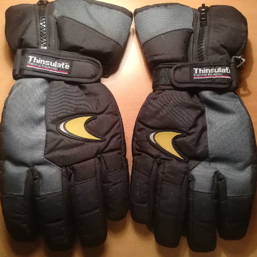 Thinsulate motorcycle gloves with zipper like new, size large